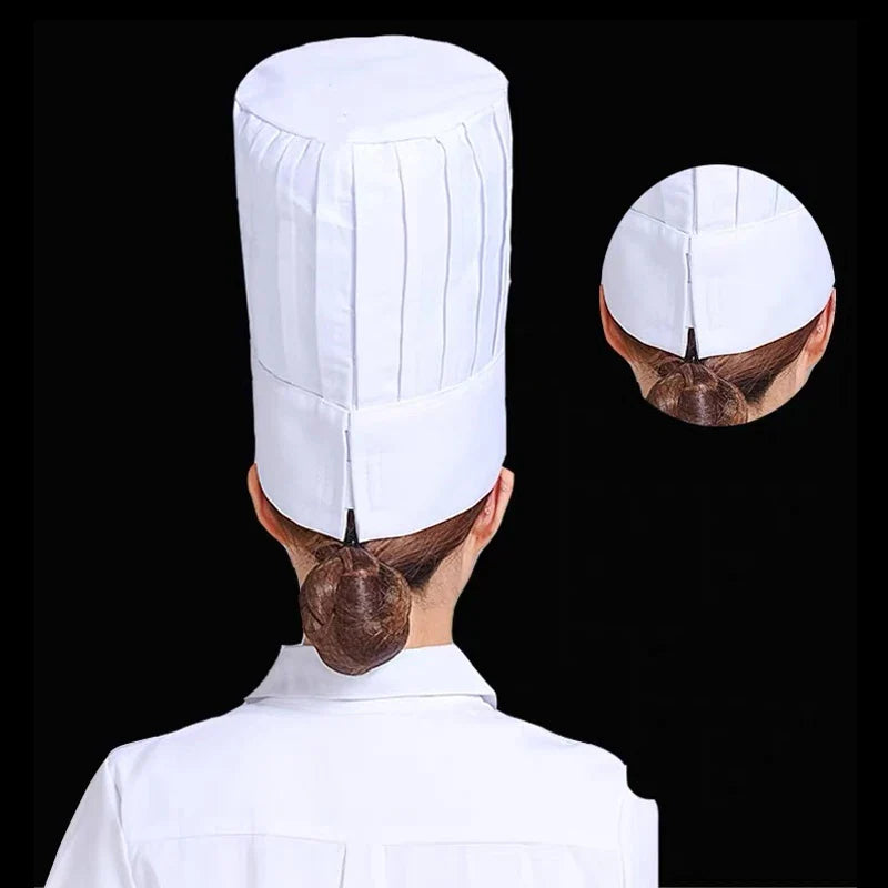 White Chef Hat 22cm & 29cm – Cook Cap for Kitchen & Bakery