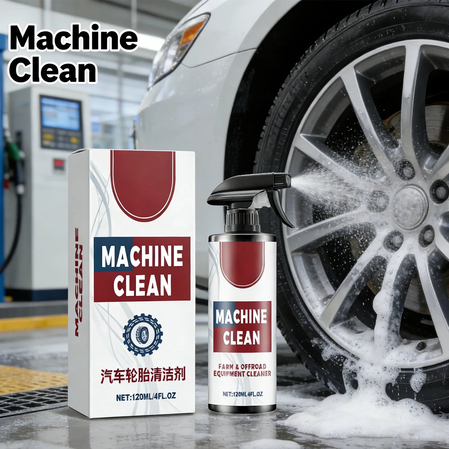Car Tire & Wheel Cleaner – Brake Dust Remover & Shine 120ml