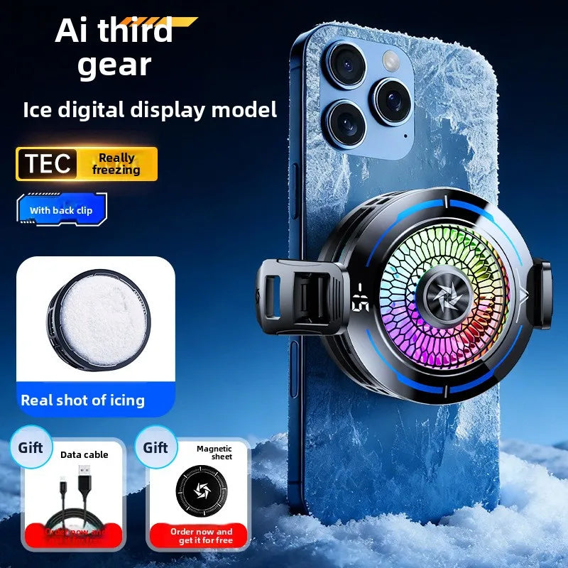 phone radiator fan gaming portable phone cooling fan for mobile cooler magnetic cell phone cooler for phone gaming phone cooler Peaceful Pleasures Health and Wellness Black