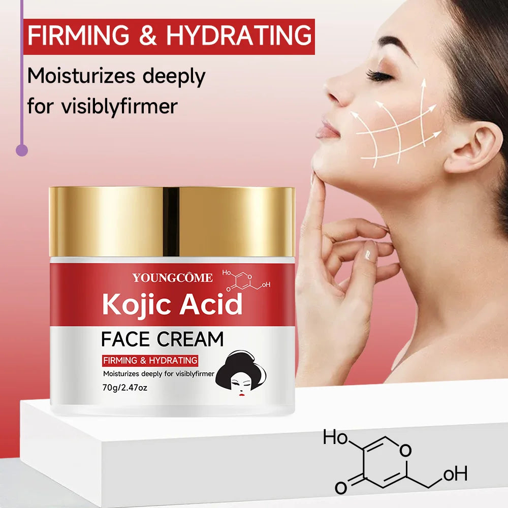 Kojic Acid Face Cream - Deep Hydration & Skin Tightening, Natural Moisturizing Formula for All Skin Types 40/70g Peaceful Pleasures Health and Wellness