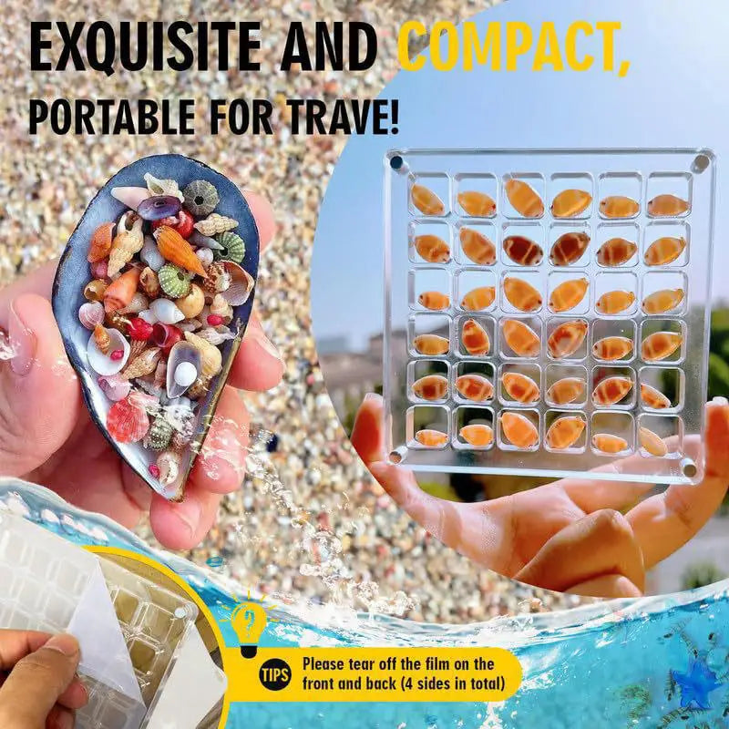 Small Shell Storage Box Mini Conch Micro Shell Specimen Collection High Transparency Box Acrylic Storage Box Peaceful Pleasures Health and Wellness