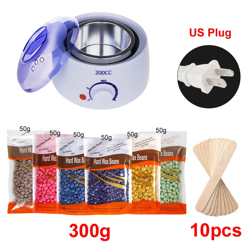 Wax Heater for Hair Removal Waxing Warmer Dipping Pot Wax Melting Machine Depilation Paraffin Warmer Wax Heater Kit Peaceful Pleasures Health and Wellness 035-W-US-300g