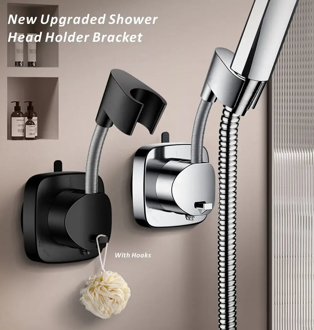 Adjustable Self-Adhesive Showerhead Holder | No-Drill Wall Mount