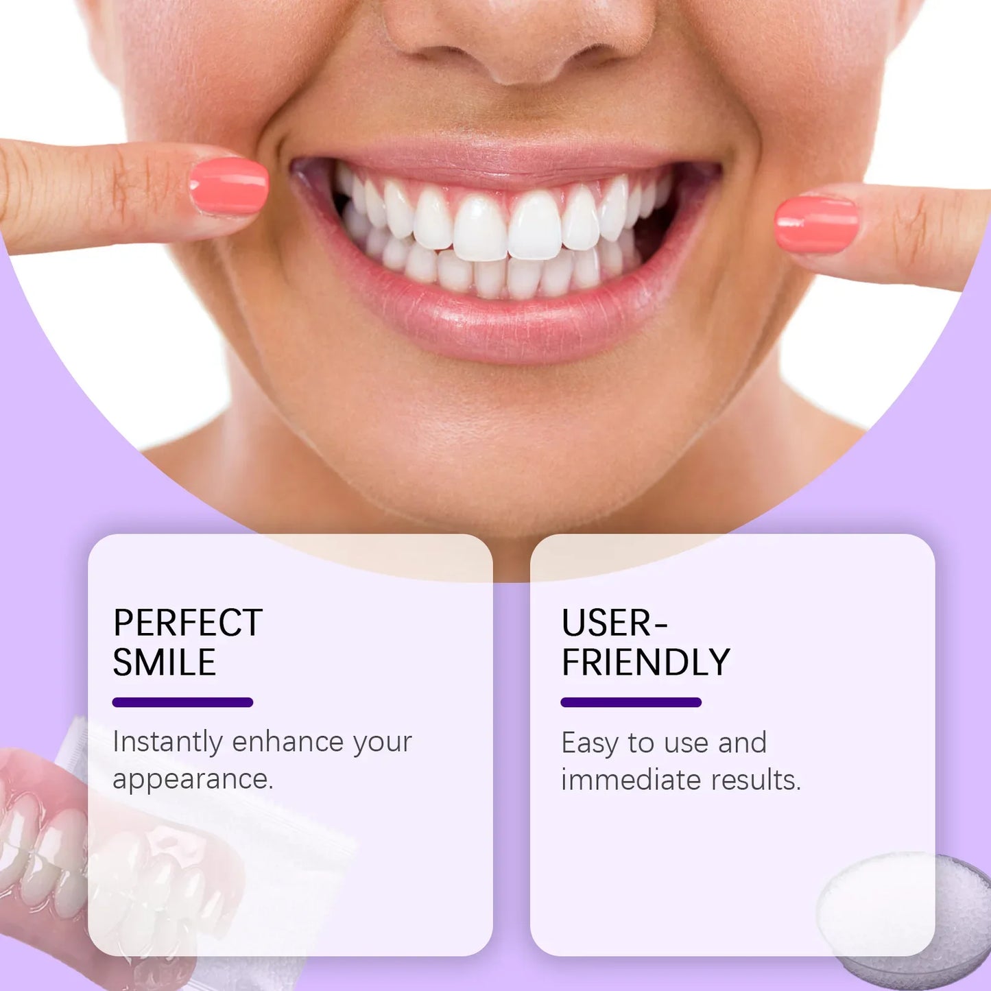 Silicone Temporary Denture Kit – Adjustable False Teeth Smile