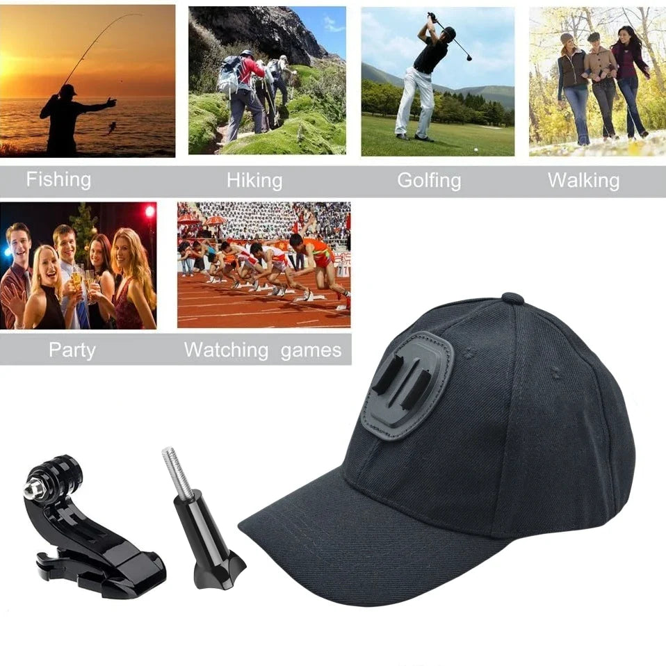 Sun Hat Cap Mount for GoPro, Insta360 & DJI OSMO Action Cams