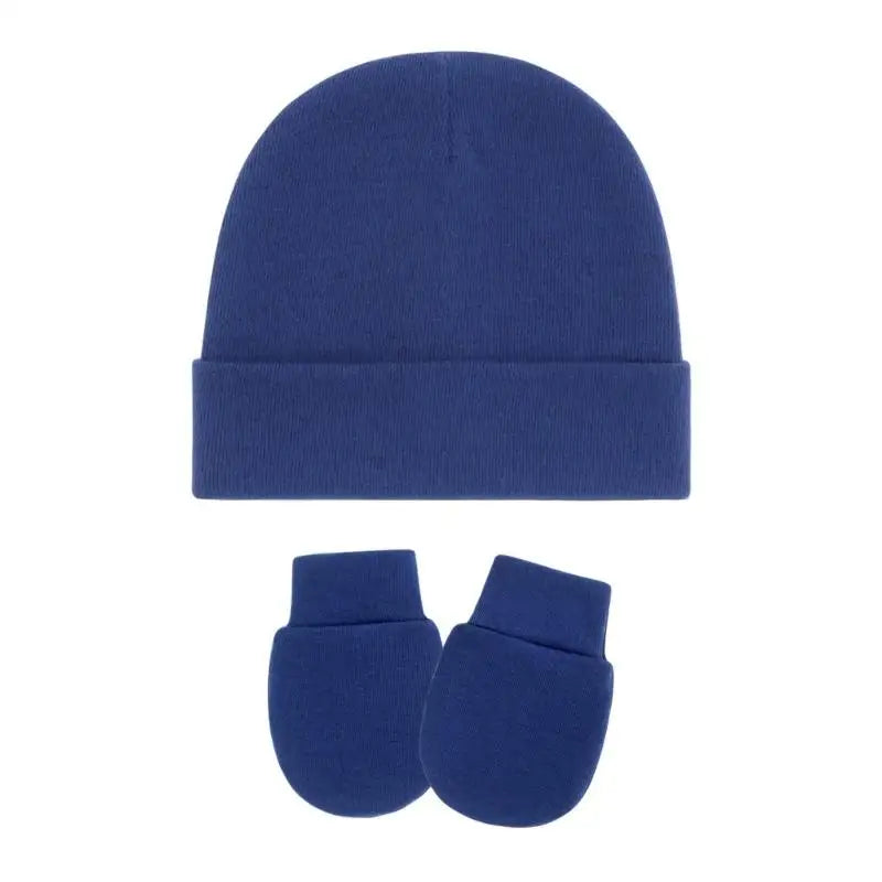 Cotton Newborn Baby Hat & Mittens Set – Soft Knit, 0–12 Mo