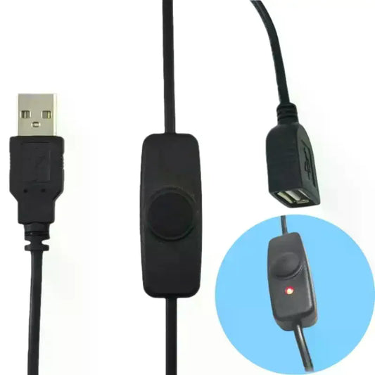 USB 2.0 Extension Cable with ON/OFF Switch & LED Indicator USB Switch Cable Oasis Select