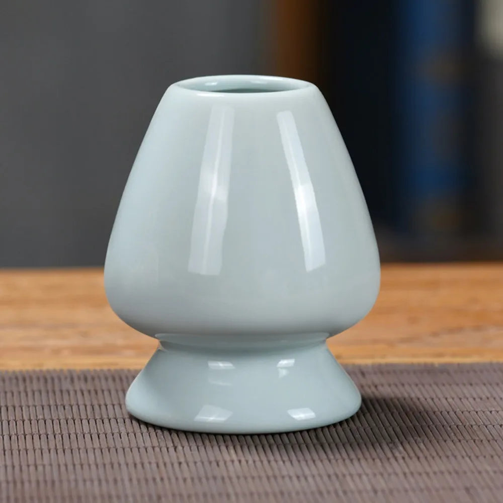 Ceramic Matcha Chasen Holder | Bamboo Whisk Stand for Tea Set