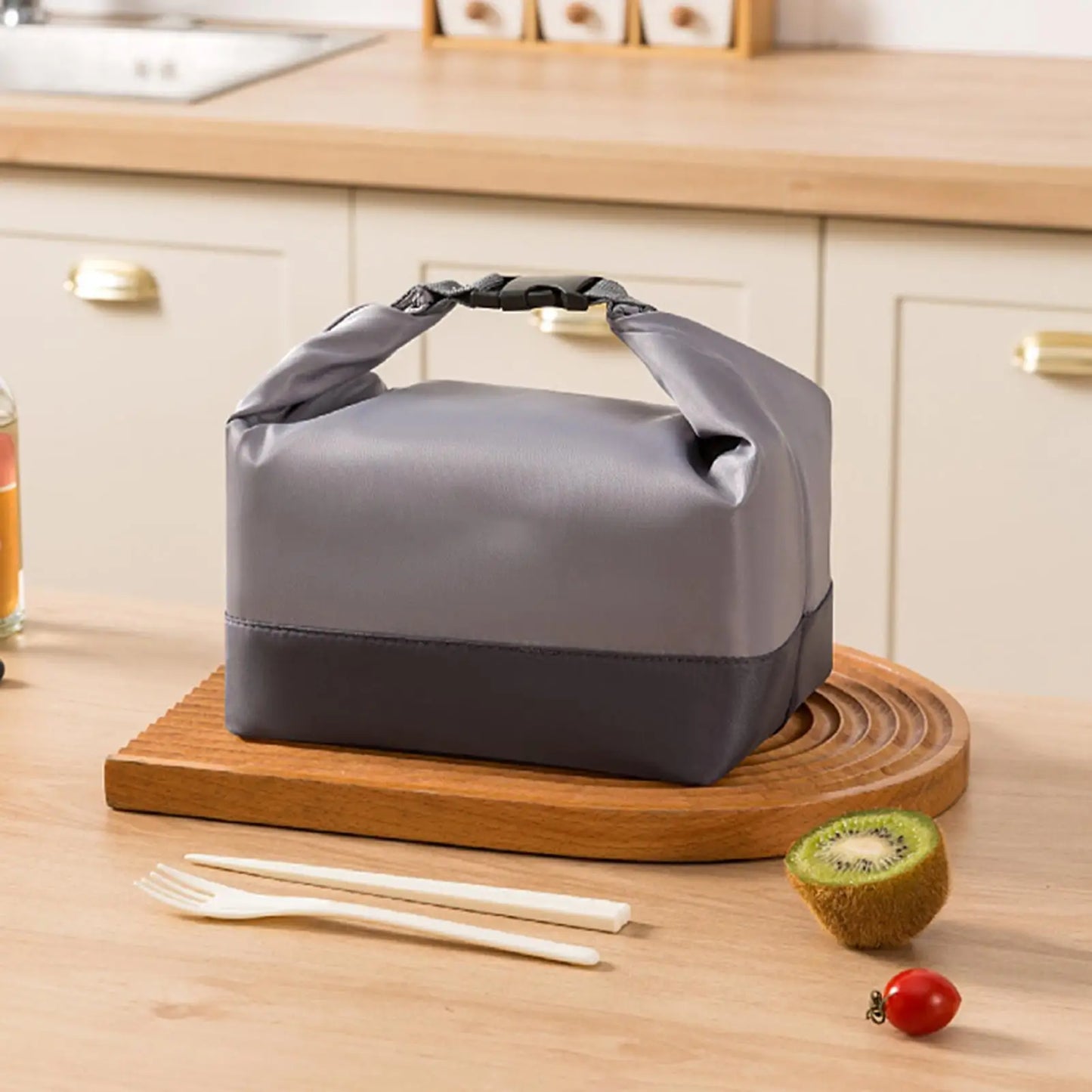 Roll Top Insulated Lunch Box Cooler Bag Leakproof Food Container for Work School Outdoor Camping picnic Leakproof Food Container Peaceful Pleasures Health and Wellness