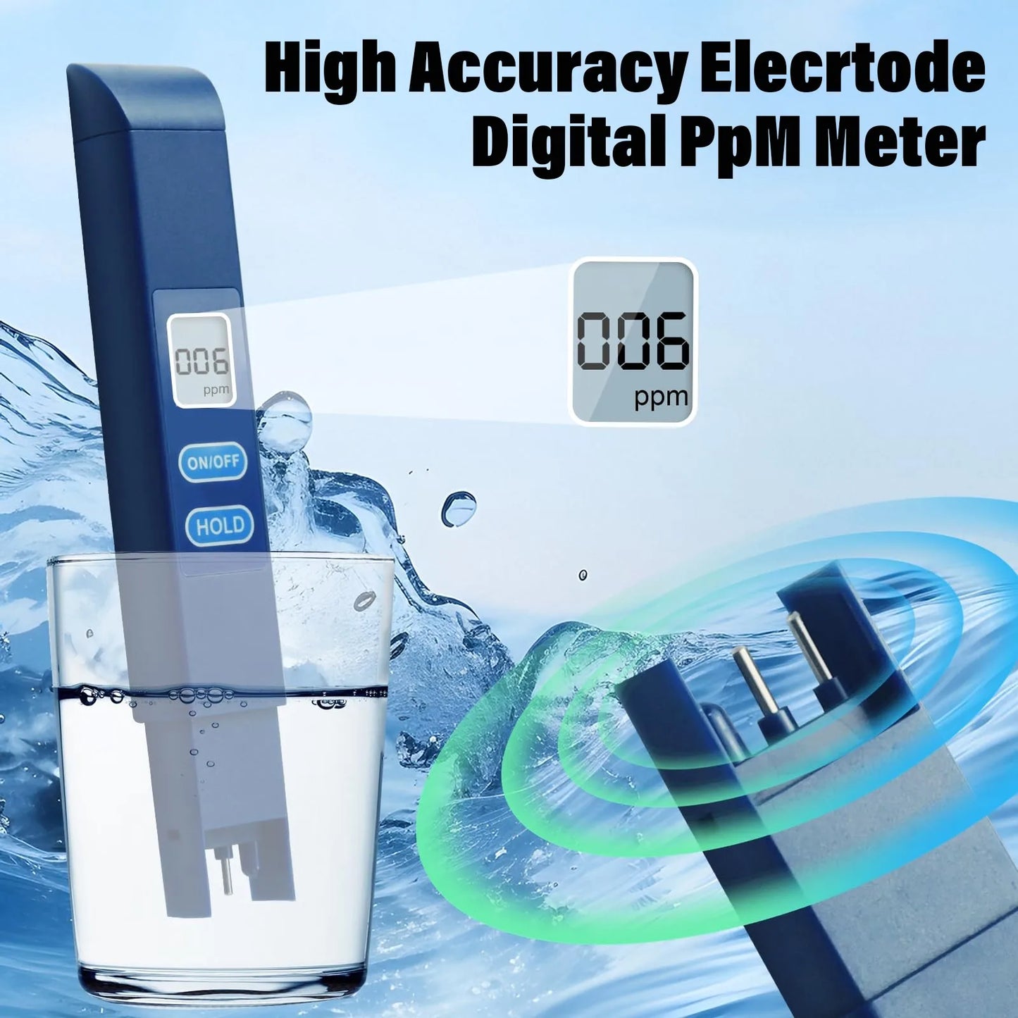 TDS Meter & Water Quality Tester, 0-9990ppm High Accuracy TDS Pen for Drinking Water, Coffee, Home, Aquarium, Hydroponics Peaceful Pleasures Health and Wellness