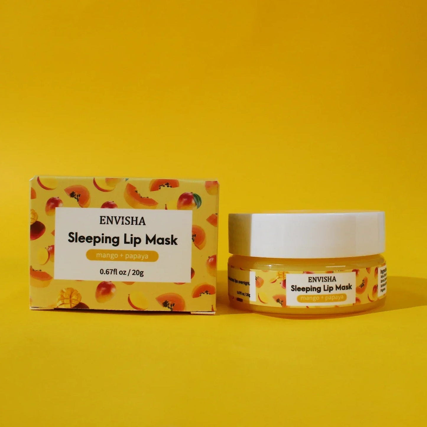ENVISHA Peach Lip Sleep Mask – Overnight Moisturizing & Line-Fading 20g