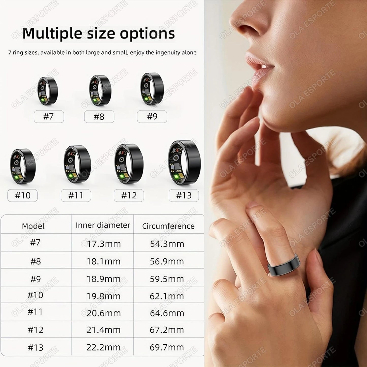 Smart Ring Fitness Tracker – Heart Rate, Sleep & SpO2 Monitor