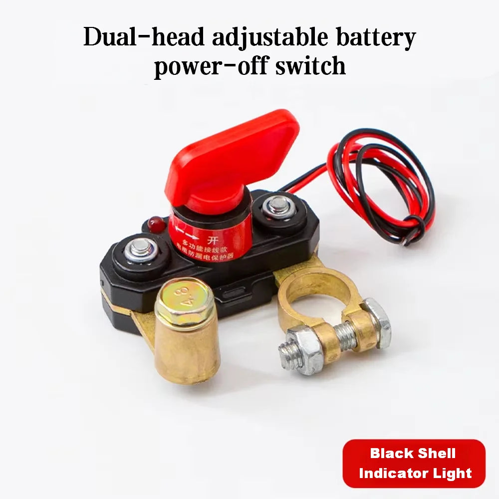 Car Battery Off Switch 12V/24V Disconnect Manual Circuit Breaker Car Power-Off Switch With Indicator Light Automatic Breaker ﻿ Peaceful Pleasures Health and Wellness A - With Light