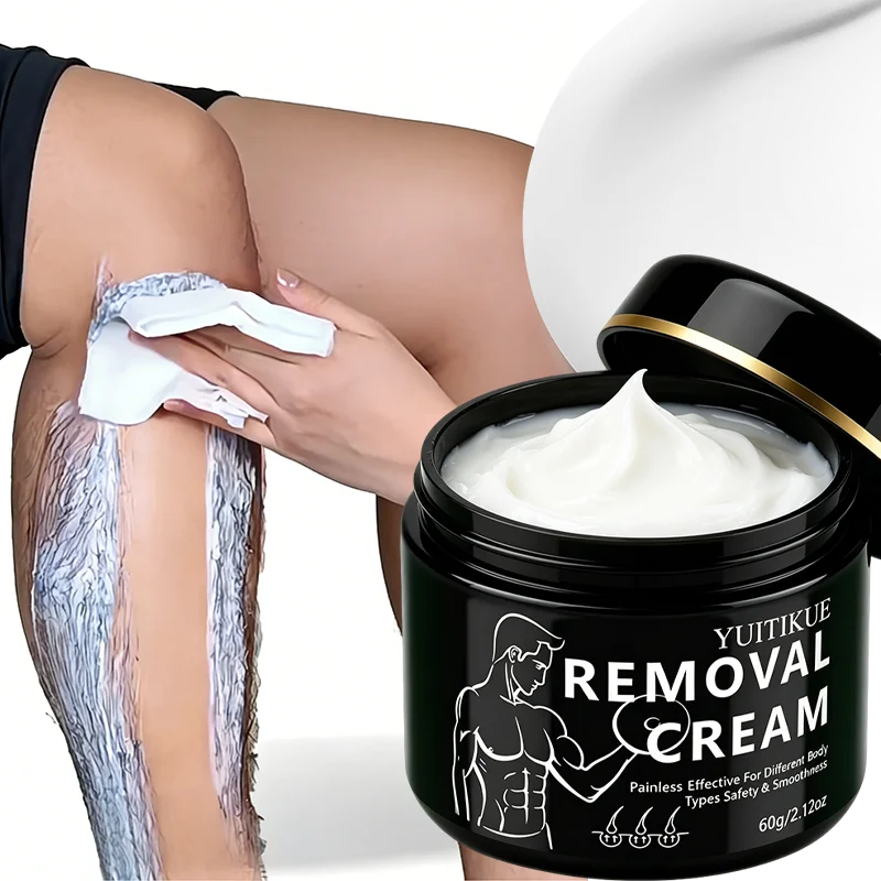 YUITIKUE Men's Hair Removal Cream – Mild Painless Formula 60g Men's Hair Removal Cream Peaceful Pleasures Health and Wellness