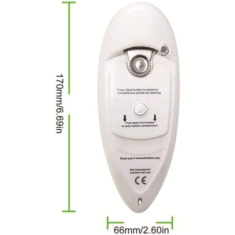 Electric Can Opener Multifunctional Plastic Bottle Opener Kitchen Small Tool Safety Smooth Jar Bottle Opener Without Battery Peaceful Pleasures Health and Wellness