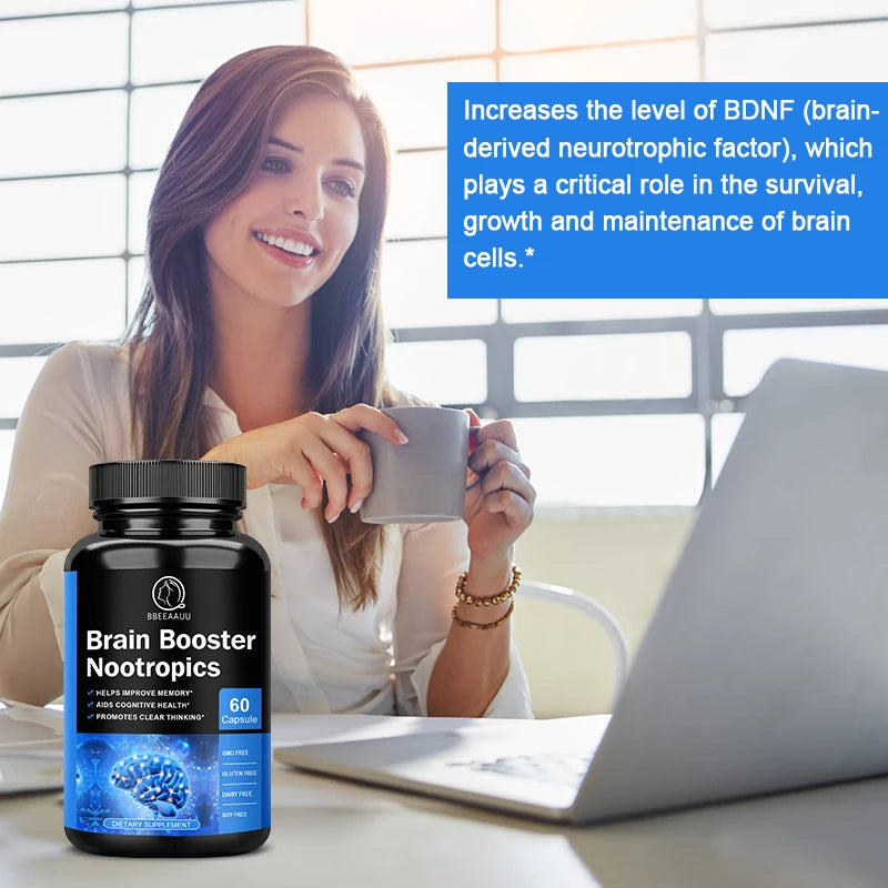 Phosphatidylserine 100mg Capsules – Memory & Focus Brain Support Nootropic Supplement Peaceful Pleasures Health and Wellness