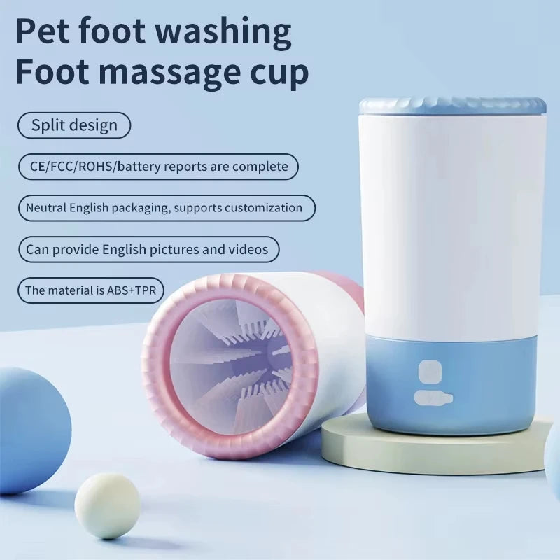 Automatic Electric Pet Paw Cleaner Portable Low Noise Waterproof Cup for Small and Medium Pets Peaceful Pleasures Health and Wellness