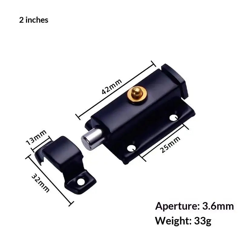 3-Inch Automatic Spring Door Latch | Self-Locking Zinc Alloy