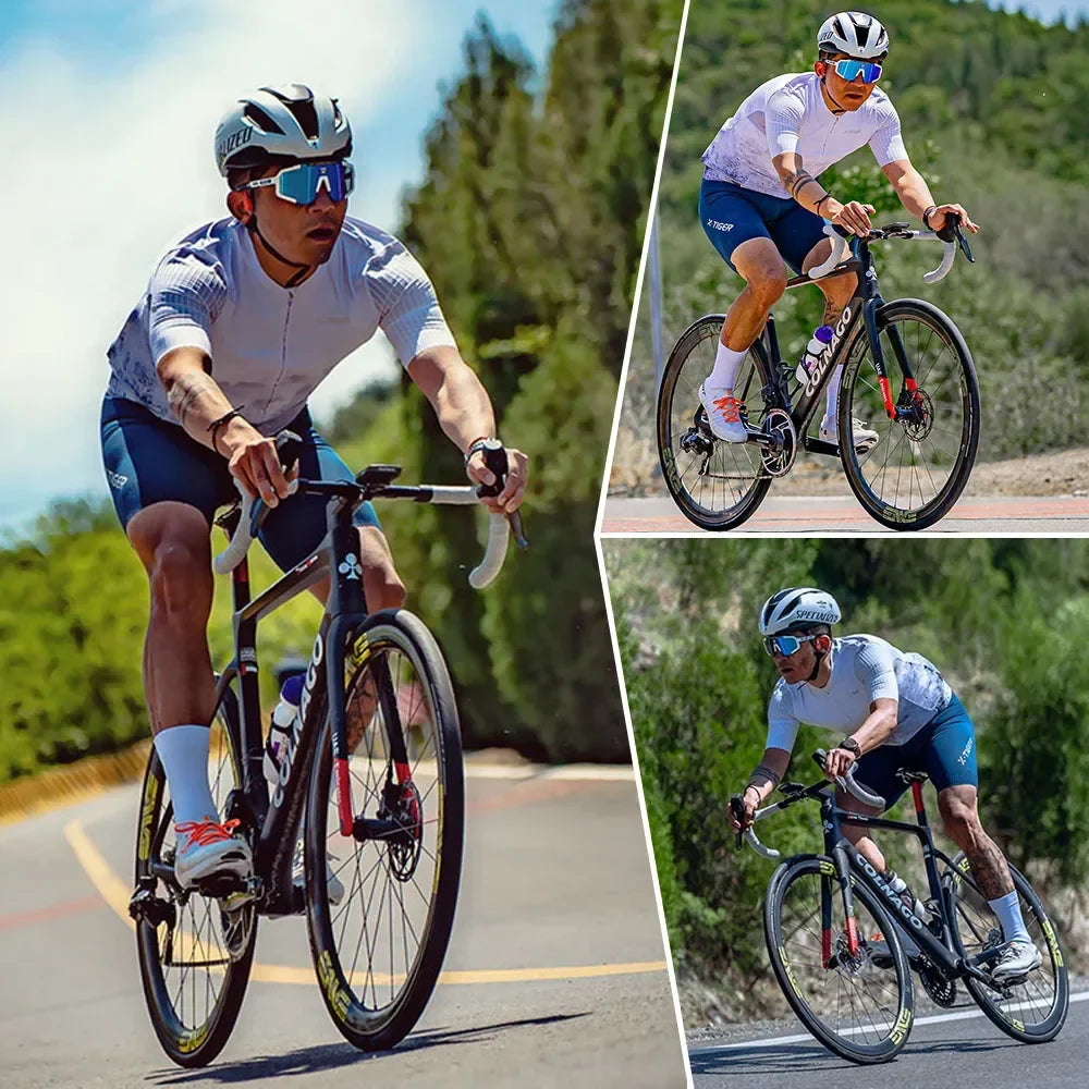 X-TIGER Men's Breathable Cycling Jersey – Short Sleeve Road Bike