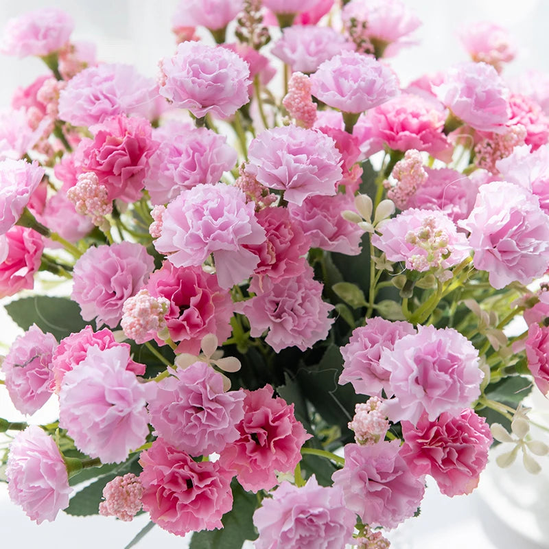 Artificial Silk Carnation Stems 15 Heads – Wedding & Home Décor Artificial Flower Stems Peaceful Pleasures Health and Wellness