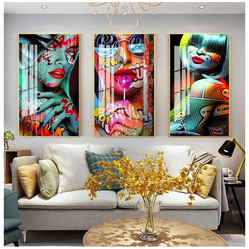 Room Canvas Painting Wall Art Picture Home Posters Graffiti Women Portrait Oil Poster And Prints Decor For Living Peaceful Pleasures Health and Wellness