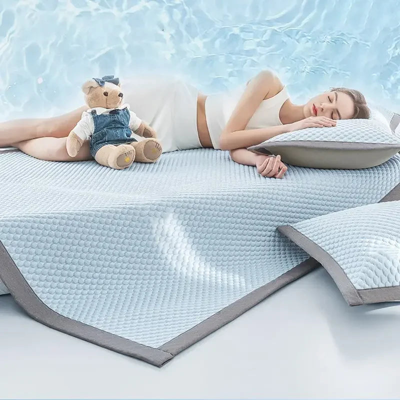 Ice Silk Cooling Bed Sheet – Breathable Summer Mattress Cover