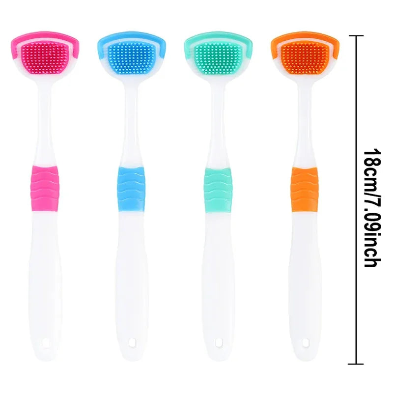 Vaclav 1Pc/4Pcs/8Pcs Silicone Tongue Scraper For Oral Hygiene,Tongue Cleaner Scraper For Oral Care,Tongue Brush Food Debris Clea Peaceful Pleasures Health and Wellness