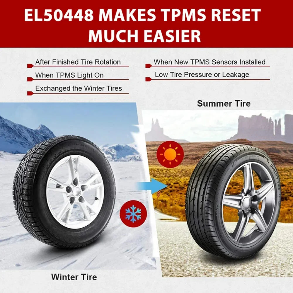 Tire Pressure Resetter El-50448Tpms Is Suitable for Universal Vehicle Models Peaceful Pleasures Health and Wellness