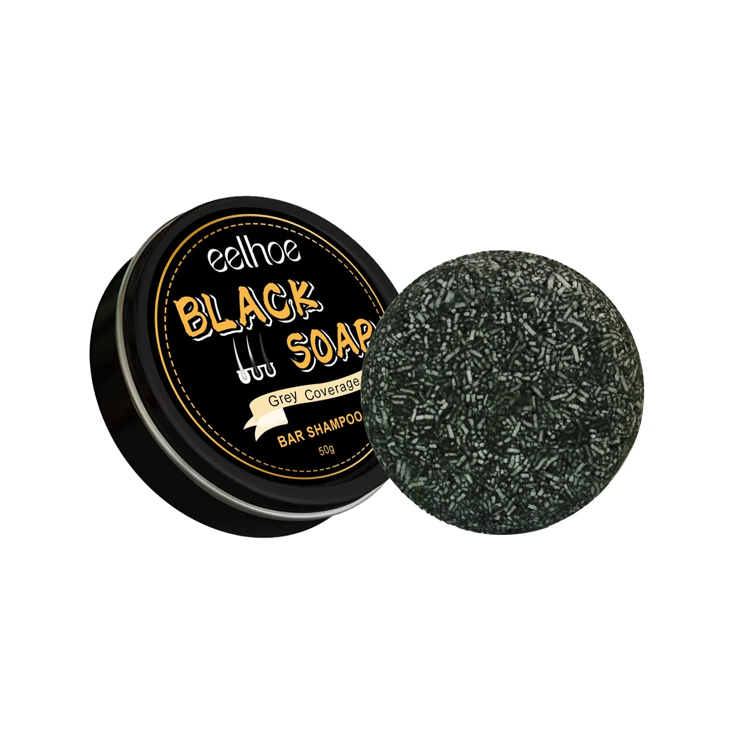 White to Black Hair Soap Effectively Remove White Hair Repair Damaged Hair Follicle Restore Natural Color Anti Gray Hair Shampoo Peaceful Pleasures Health and Wellness 50g Boxed