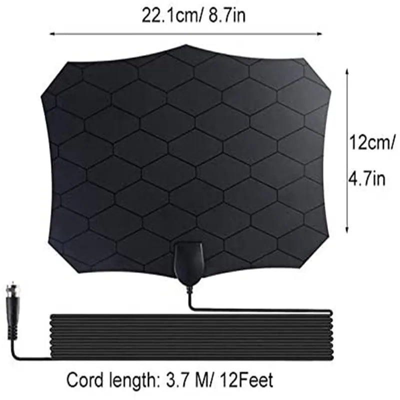 4K 1080P Indoor HDTV Antenna with Amplified Signal Booster