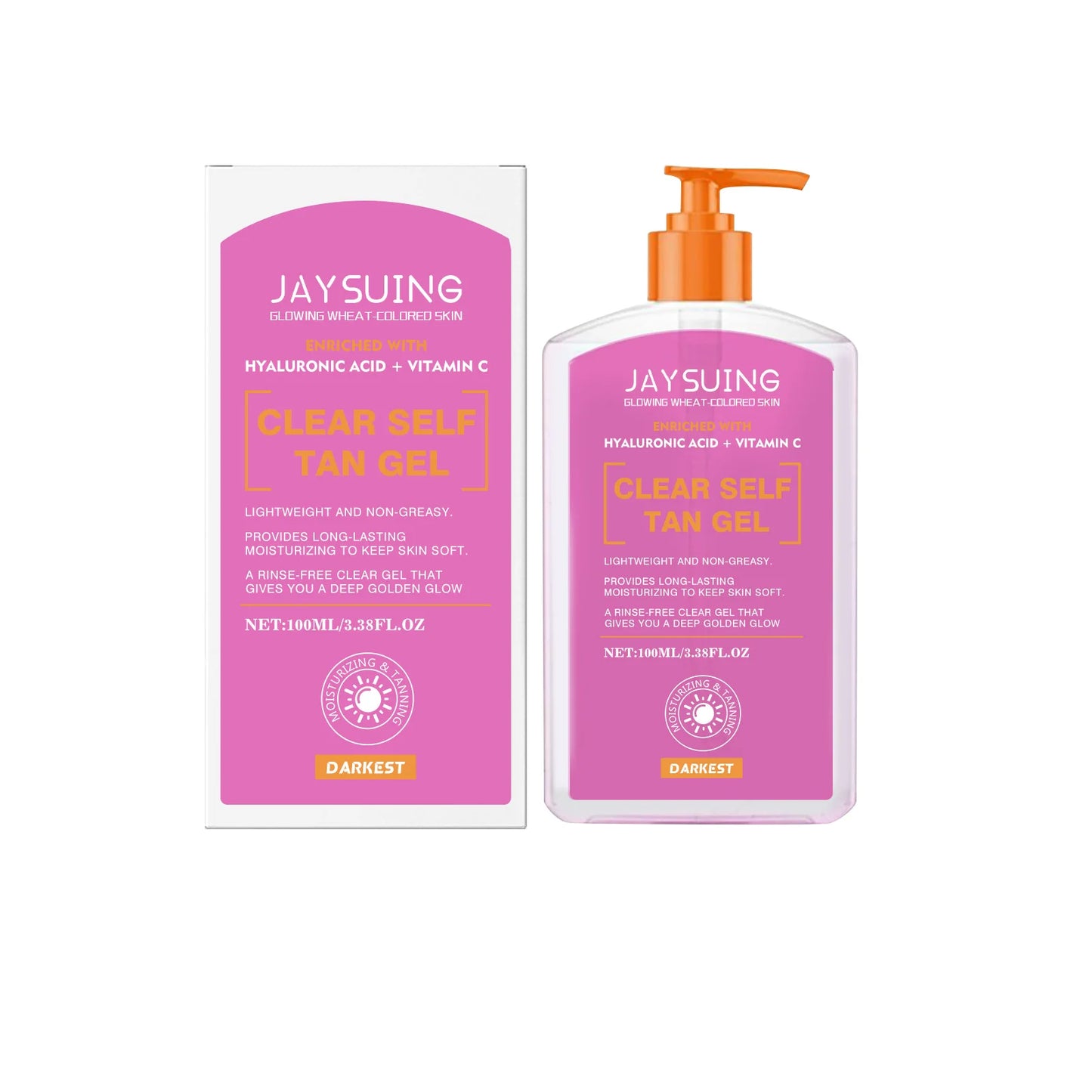 Moisturizing Tanning Gel Non-irritating Long Lasting Accelerator Skin Bronzing Repair Sunburn Body Natural Self-Tanning Lotion Peaceful Pleasures Health and Wellness 100ml boxed 100ml