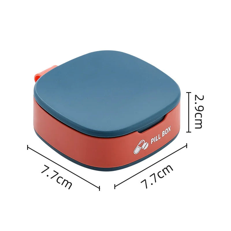 Mini Small Portable Travel Pill Box Vitamin Cases Container Organizer Storage Tablet 4 Grids Medicine Fish Oils Peaceful Pleasures Health and Wellness No.1