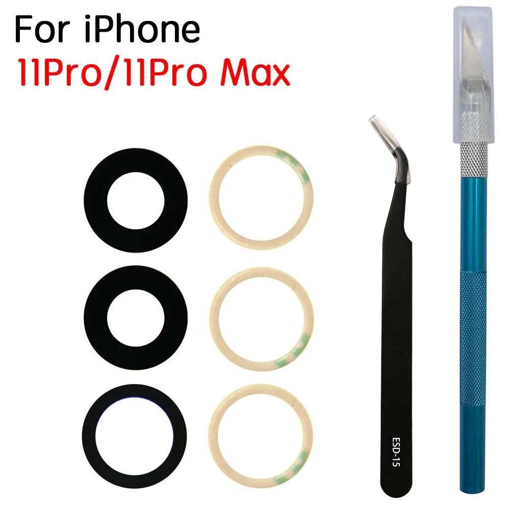 iPhone Back Camera Glass Lens Replacement + 3M Sticker & Tools