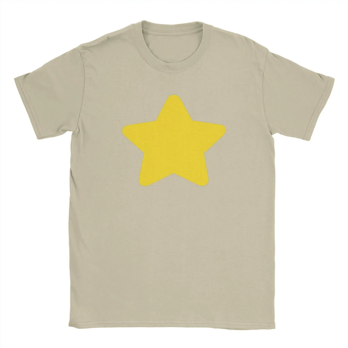 Casual Stevens Universes T-Shirt Men Round Collar Pure Cotton T Shirt Star Short Sleeve Tee Shirt Printed Tops Peaceful Pleasures Health and Wellness Khaki M