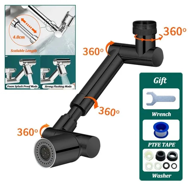 360° Swivel Metal Faucet Aerator – Splash-Proof Water Saver
