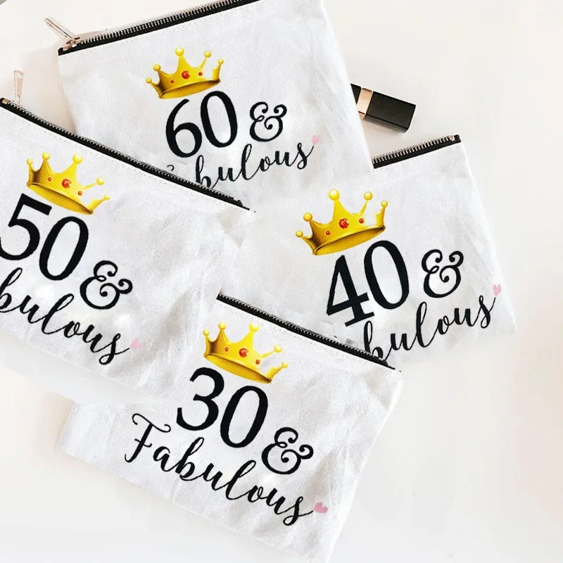 Fabulous Birthday Makeup Bag – 30th 40th 50th 60th Gift