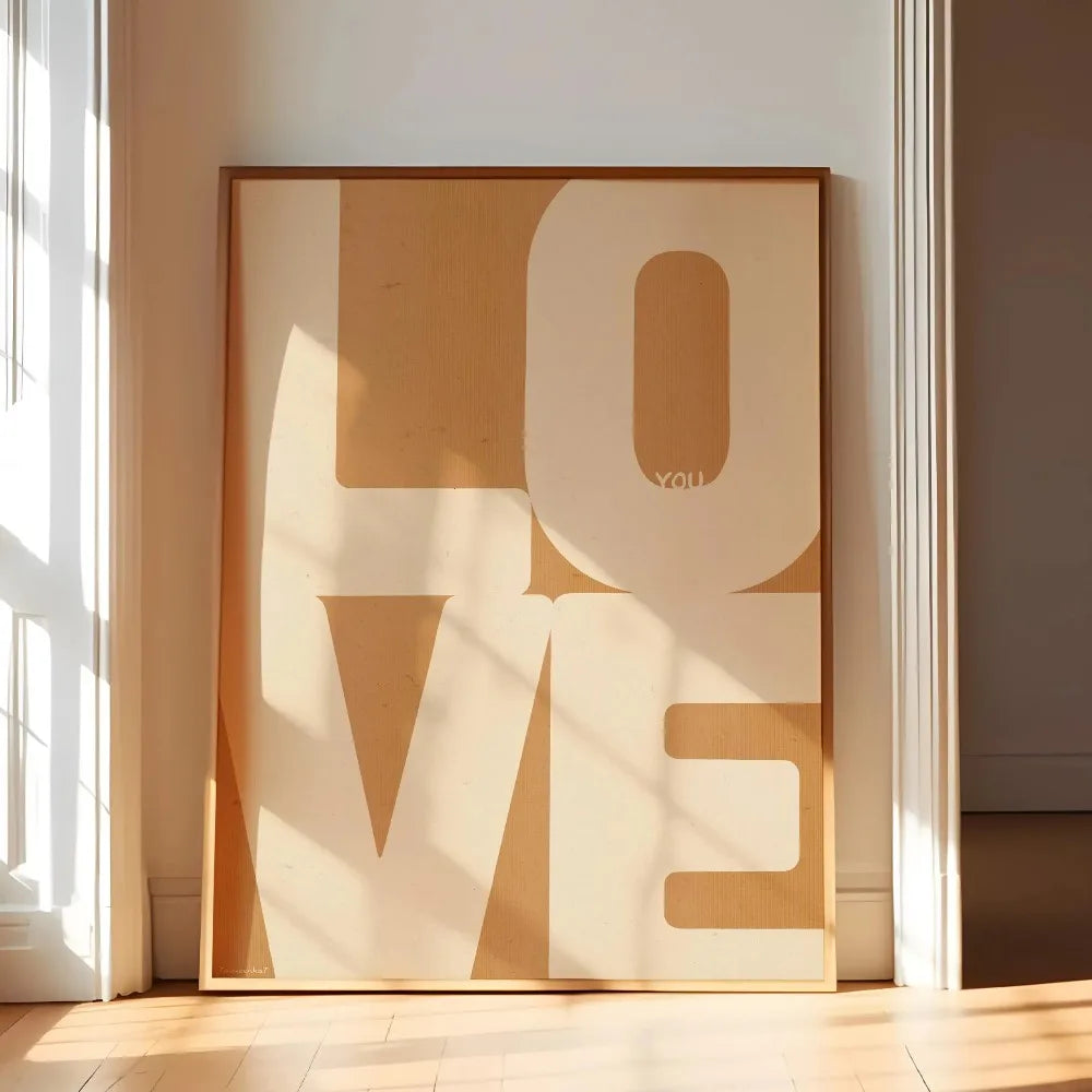 Blue Red Love Minimalist Canvas Wall Art | Valentine's Decor