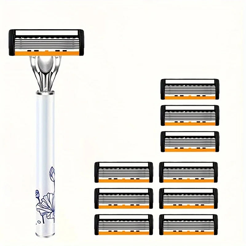 Safety Razor Kit – 1 Handle + 24 Blades | Men & Women