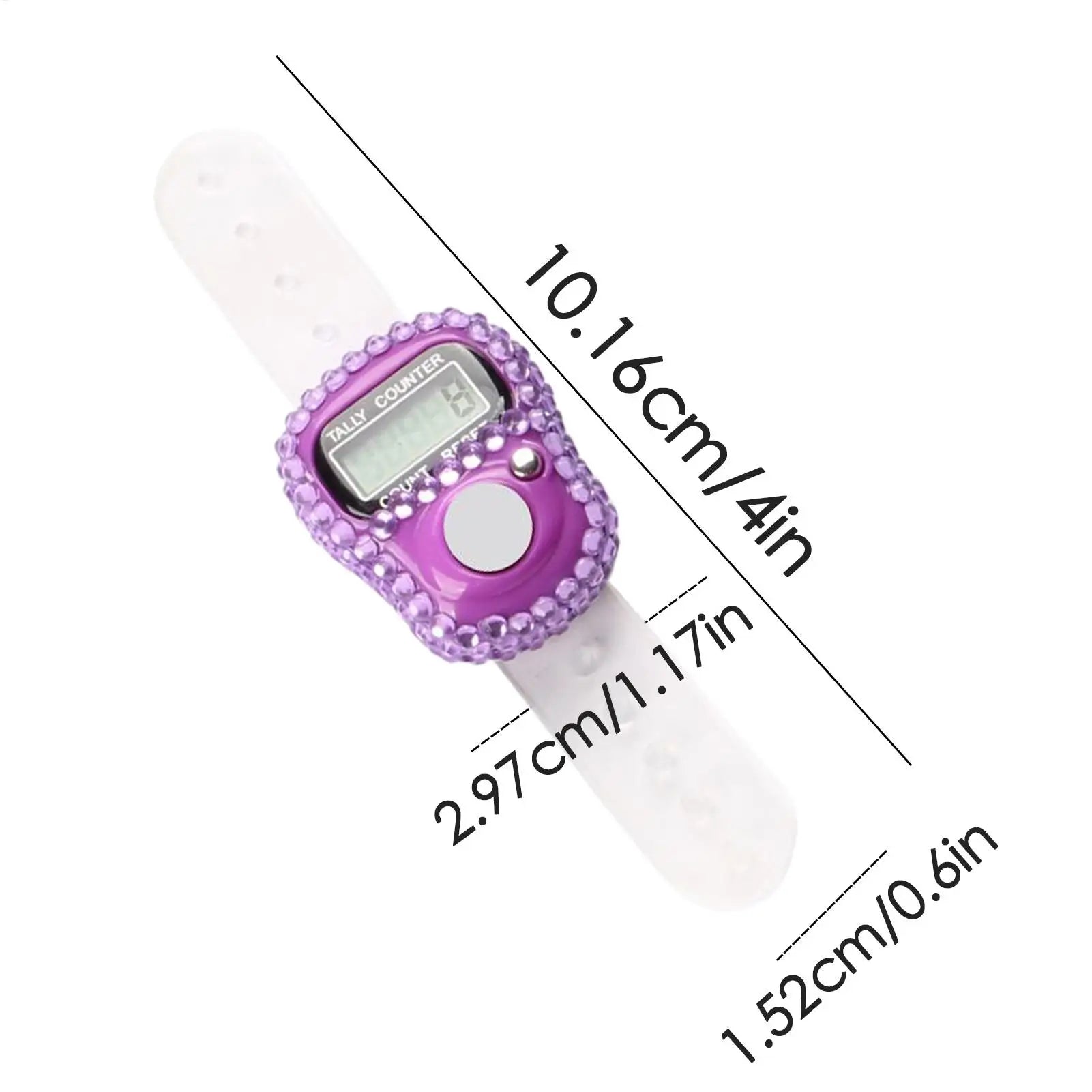 1Pcs Finger Clickers For Counting LCD Display Number Clicker Counter LCD Screen Number Tracking Record Ring Clicker Maker Peaceful Pleasures Health and Wellness