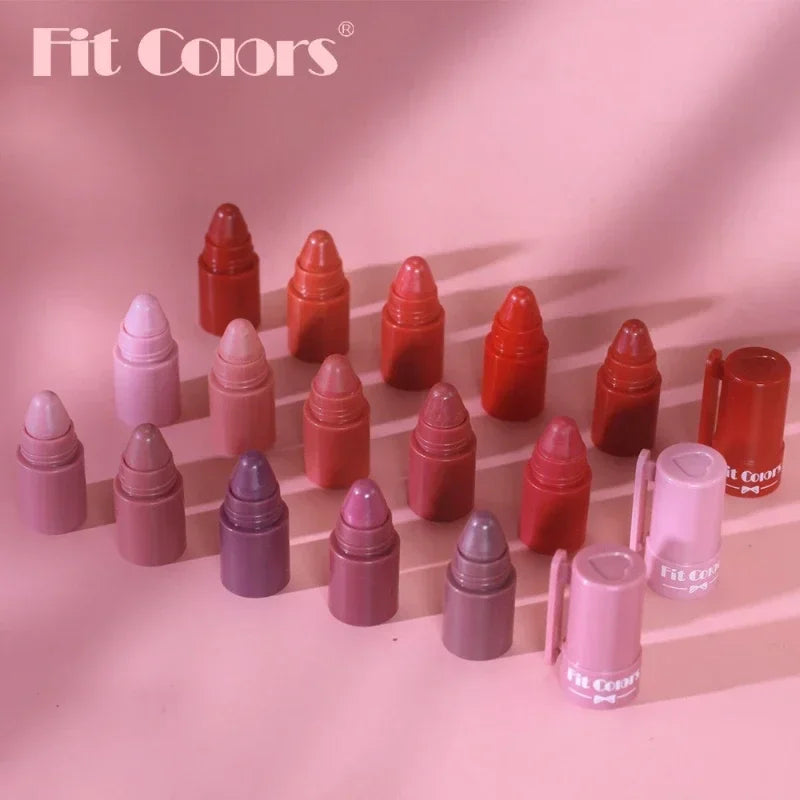 5-in-1 Matte Lipstick Crayon Set | Velvet Lip Tint Kit 5 Pcs