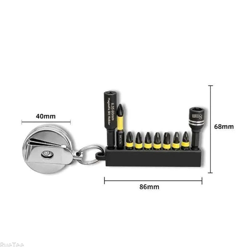 1/4 Magnetic Screwdriver Bit Set Torx Hex Cross Impact Drill Batch Head with Telescopic Wire Hardware Power Tool Accessories Peaceful Pleasures Health and Wellness