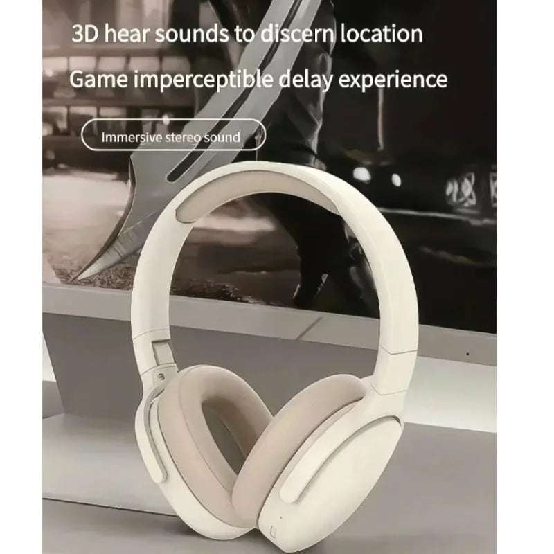 Fashionable Bluetooth wireless headphones, over-ear, deep bass, sports stereo, high fidelity, long battery life, universal Peaceful Pleasures Health and Wellness