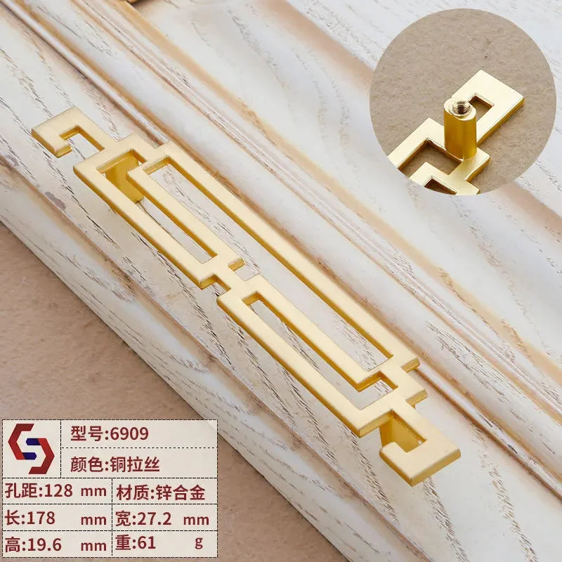 Zinc Alloy Drawer Pull – Retro Oriental Cabinet Handle