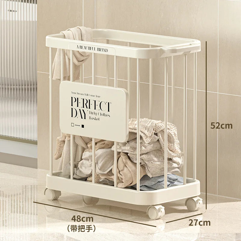 Versatile Laundry Hamper - Extra Large Wheeled Clothes Basket with Handles, Multi-Purpose Bathroom Storage Bin for Laundry Room Peaceful Pleasures Health and Wellness B