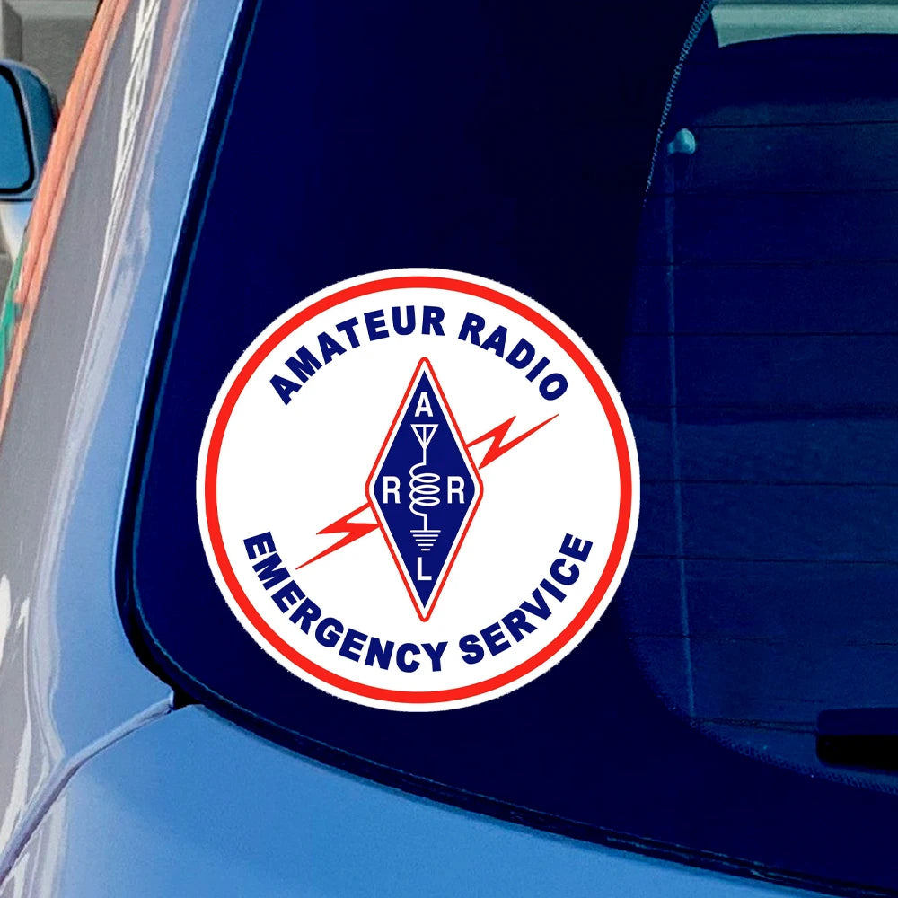 4Packs 4" Amateur Radio Emergency Service Sticker Vinyl Decal For Car Window Bumper Weatherproof Peaceful Pleasures Health and Wellness
