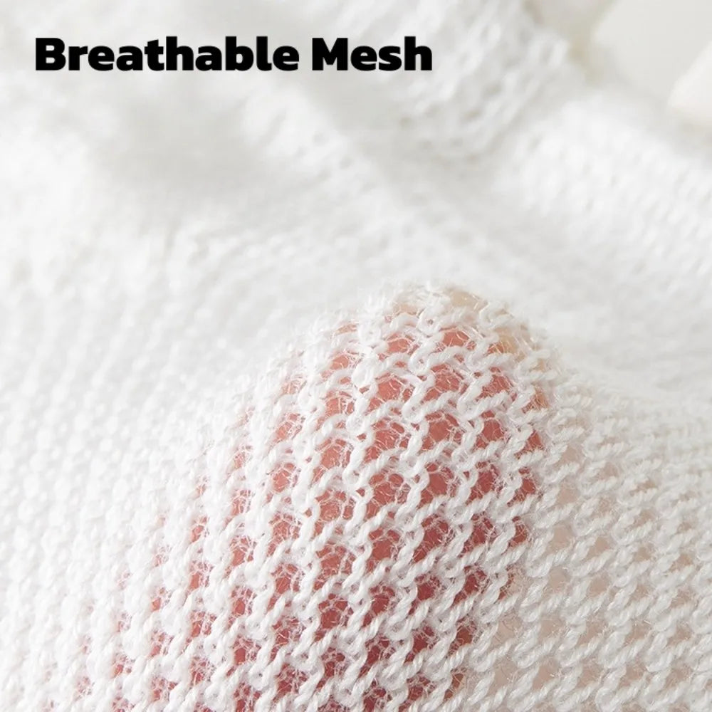 Breathable Mesh Half Socks – Arch Support & Anti-Slip Toe Socks