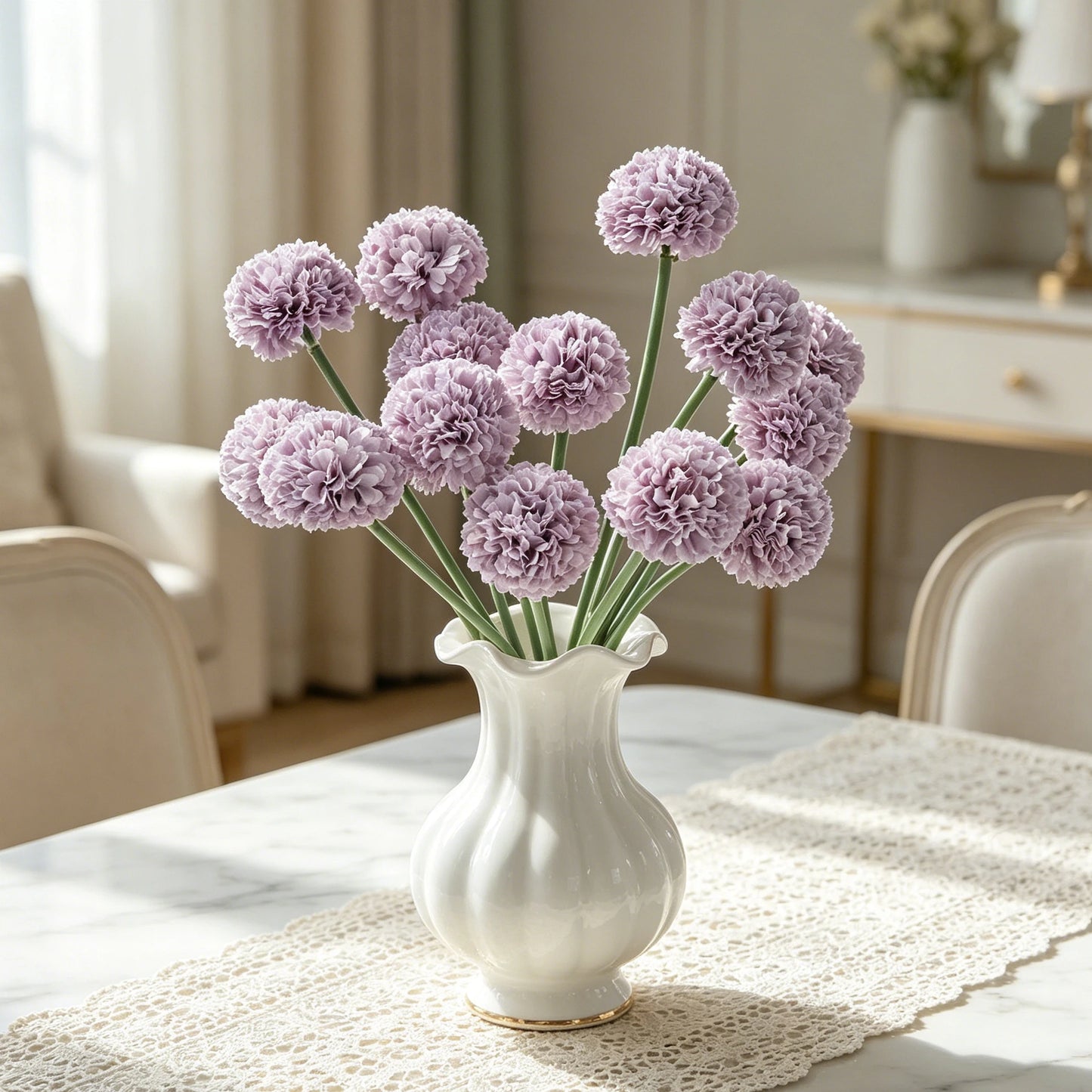 Silk Mini Ball Chrysanthemum Artificial Flowers | Wedding Decor