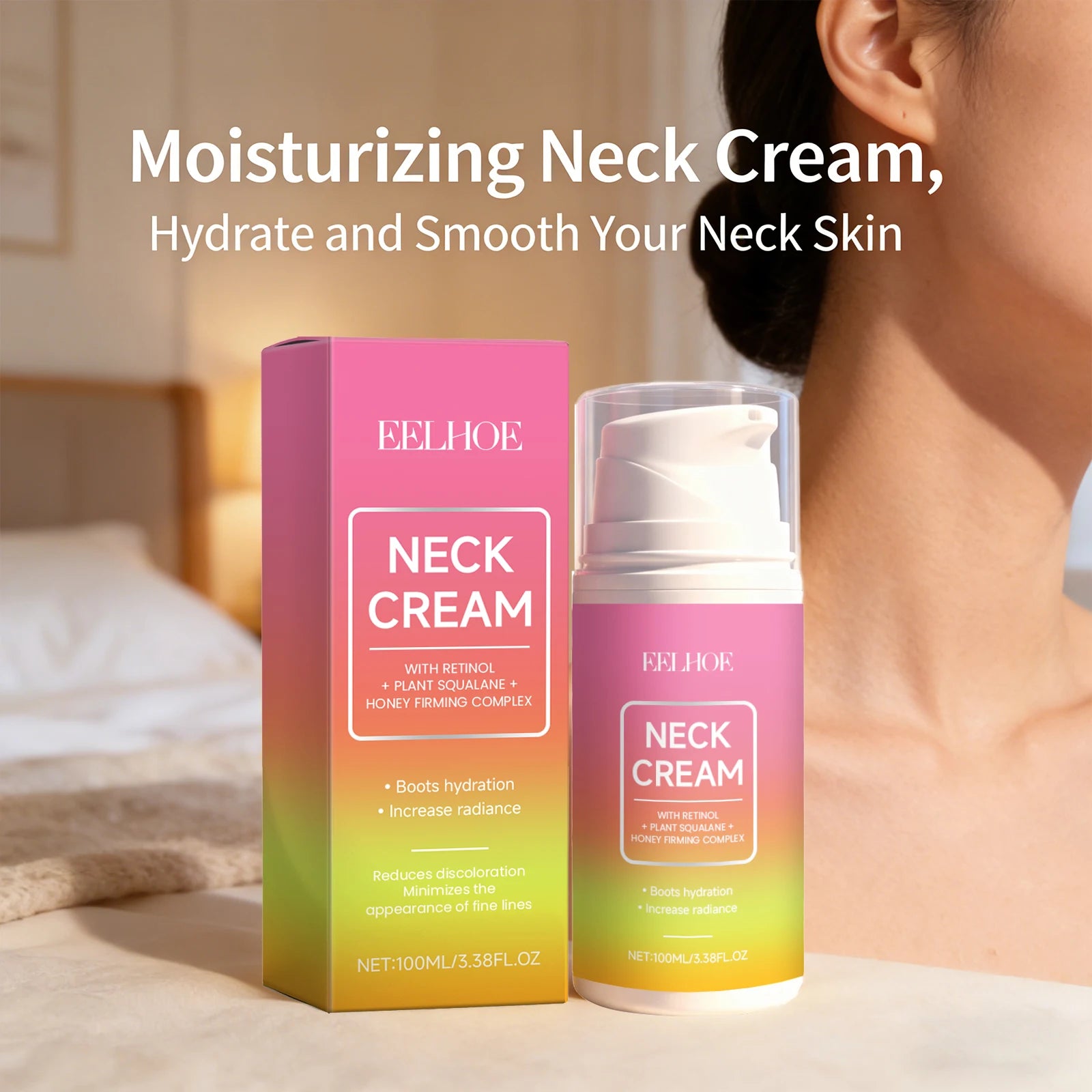 EELHOE Retinol Neck Cream – Firming, Brightening & Hydrating Neck Firming Cream Peaceful Pleasures Health and Wellness