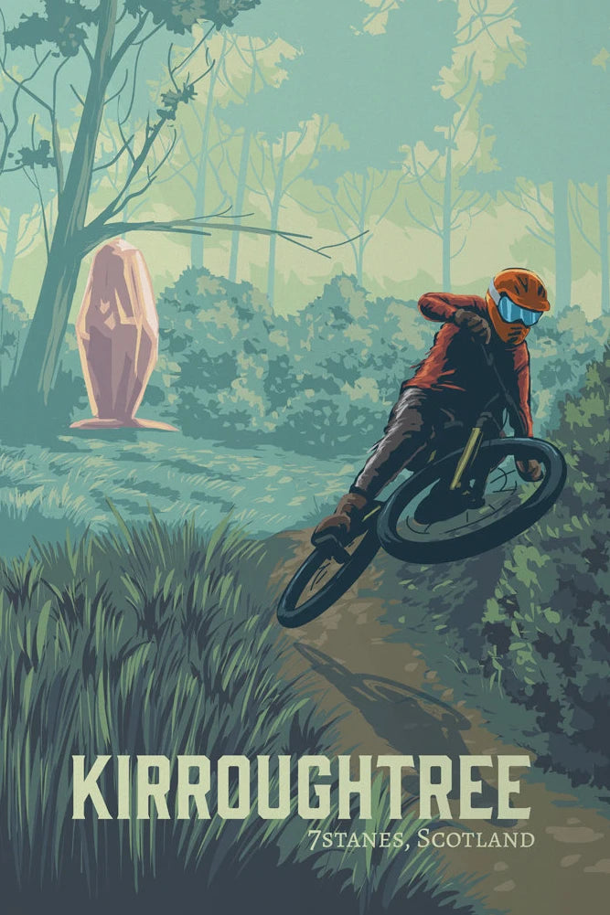 Hadrian's Cycleway Canvas Poster | Northumberland Cycling Wall Art