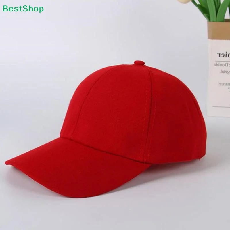 Solid Color Baseball Cap Sun Hat for Women – All Seasons